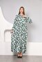 Women's Long Sleeve Summer Woven Fabric Cotton Dress - 5
