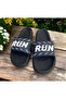 Run Detailed Non-Slip Plastic Pool, Sea, Bathroom, Balcony, Terrace, Home and Street Slippers - 2