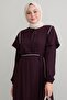 Plum Ferace with Handle and Fold Detail - 3