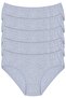 Women's 5-Piece High Waist Ribbed Panties Gray