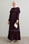 Plum Ferace with Handle and Fold Detail