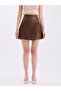 Genuine Leather Short Skirt - 7