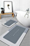 Square Magic Water Absorbent Bath Mat with Non-Slip Base for Ablution - 2