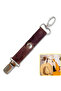 Takbırak Hat & Accessory Hanger Clip, Genuine Leather & Metal Apparatus Luggage Bag Hanger Accessory, 1 Piece - 2