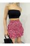 Women's Floral Daisy Patterned Flounce Layered Skirt - 7