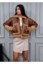 Lined Sleeve Detail Biker Short Jacket - 4