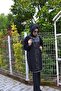 Black Hijab Tracksuit Set with Silver Sequin Detail - 4