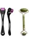 Dermaroller 0.50 Mm and Jade Stone 2-Pack Skin Facial Massager
