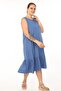 Vip Schık Women Plus Size Sleeveless Dress Indigo Sckwm21El01 - 4