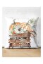 Cased Pumpkin Motif Digital Printed Decorative Suede Pillow Cushion Cover