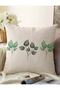 Cream Background Floral Design Digital Printed Modern Raschel Knitted Pillow Throw Pillow Cover