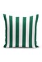 Digital Printed Modern Pillow Cushion Cover with Green and White Straight Line Design