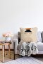 Cream Background Minimalist Design Digital Printed Decorative Raschel Knitted Pillow Throw Pillow Cover - 2