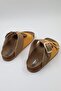 6104 Mink Mustard Genuine Leather Suede Women's Slippers - 5
