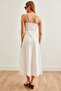 Women's White Strap Screen Detailed Maxi Stylish Dress Elb- 19002199 - 5