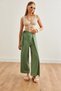 Women's Mint Green Lacing Detailed Wrap Palazzo Trousers Pnt- 19000199 - 6