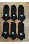 Unisex Children's Bamboo Short Booties Summer Socks 6 Pairs Black - 3