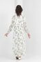 Girl's Lined Full-Length Floral Patterned Long Chiffon Dress with Non-Interior Necklace Detail - 8