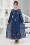 Girl's Lined Full Length Floral Print Non-Exposed Stylish and Comfortable Long Dress