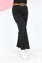 Girl's Loose Cut Jean Fabric Wide Leg Denim Trousers - 2