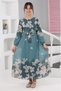 Girl's Lined Full-Length Floral Print Non-Showing Stylish and Comfortable long Dress