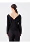 V-Neck Plain Long Sleeve Women's Blouse (W3) - 7