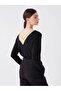 V-Neck Plain Long Sleeve Women's Blouse (W3)