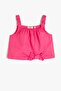 Girl's Crop Blouse with Strap Bow Detail Cotton (Ss 23)