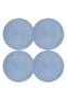 Volonte Baby Blue Jute American Service 2-Piece Knitted Straw Plates - 3