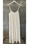 Seersucker Cream Wrinkled Linen Dress - 6