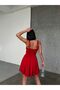 Corset Back Guiped Tie Detailed Mini Dress - 2