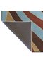 Wavy Themed Pointed End Patterned Woven Base and Washable Carpet Miravip9364 - 5