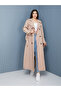 Oversize Patterned Embossed Trench Coat - 2