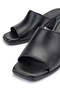 Women's Genuine Leather Black Leather Heeled Slipper - 4