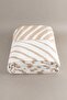 Twin Blanket Soft Cotton Double Blanket Brown Cream 200 x 220 5036A - 5