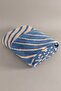 Twin Blanket Soft Cotton Double Blanket Brown Blue 200 x 220 5037A - 4