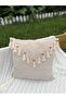 Organic Cotton Linen - Lacy and Knitted Rope Embroidered Tassel Throw Pillow Cover