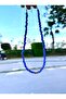 Glass Blue Striped Elephant Necklace - 2