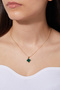 Women's Clover Model Necklace Bracelet and Ring Set - 3