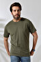 Men's 100% Cotton Combed Cotton Compact Crew Neck Comfort Fit Basic T-Shirt 21751 Khaki - 2