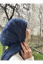 Hijab Women's Pleated Bamboo Shawl Navy Blue - 6