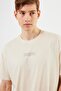 Leo Men's Oversize T-shirt 100% Cotton Crew Neck Print Detailed Basic Stone T-Shirt - 5