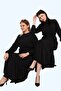 Polyviscose Pleated Hijab Summer Dress - Women