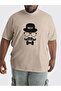 Men's Best Dad Printed Crew Neck Oversize Casual Boyfirend Black White Beige T-Shirt