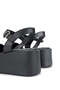 Genuine Leather Black Women's Heeled Sandals - 5