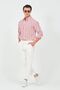 Stretch Fabric Narrow Leg - Men's Cream Color Regular Fit Trousers - 8
