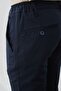 Men's Navy Blue Stretchy Slim Fit Jogger - Lycra Trousers with Elastic Waist and Laces - 7