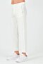 Stretch Fabric Narrow Leg - Men's Cream Color Regular Fit Trousers - 2