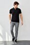 Men's Gray Stretchy Lycra Slim Fit Jogger Pants - Elastic Waist and Laced