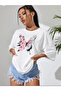 Hıla Fashion Plus Size Butterfly Printed T-Shirt